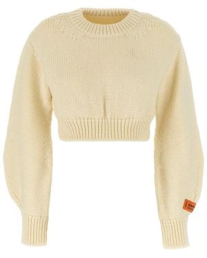 Heron Preston Ivory Wool Jumper - White
