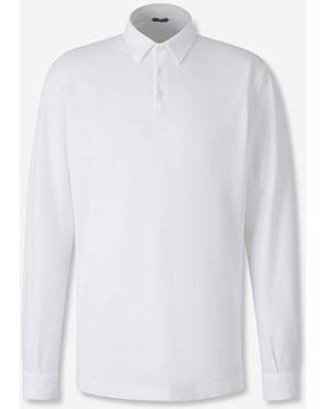 Zanone Plain Cotton Polo - White