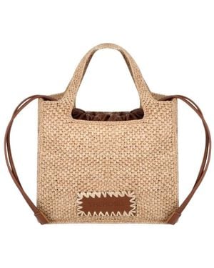 THEMOIRÈ Handbag Morea Small Raffia Natural - Brown
