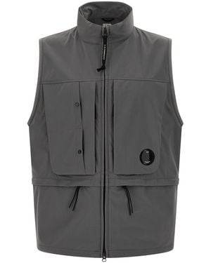 C.P. Company 'Cp Shell Hooded' Vest - Grey