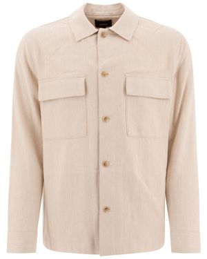 Vince Linen Overshirt - Natural