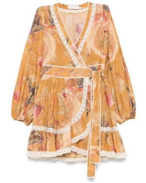 Zimmermann Ascension Cotton Mini Dress - Brown