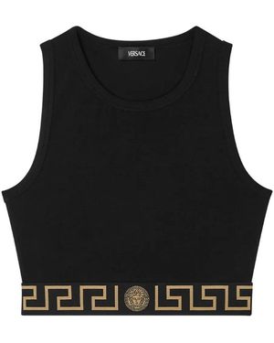 Versace Greek Border Underwear Tank Top Clothing - Black