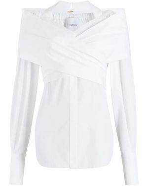 Patou Draped Blouse - White