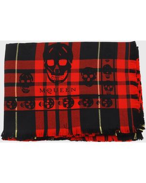 McQueen And Wool Scarves - Red
