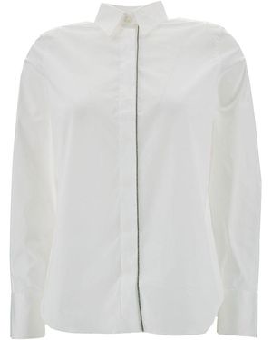 Brunello Cucinelli Shirt With Monile Detail - White