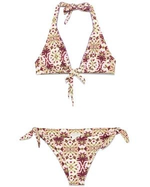 Anjuna Abstract Print Bikini - White