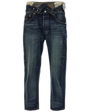 Junya Watanabe Stonewashed Denim Jeans - Blue