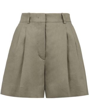 Kiton Linen Shorts - Green