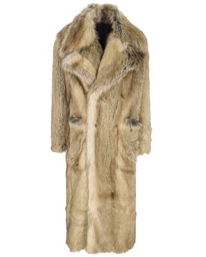 Givenchy Oversized Fur Coat - Natural