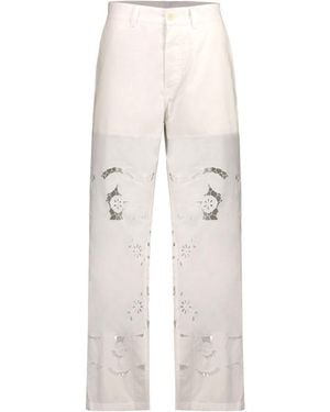 Marine Serre Wide Leg Pant - Grey