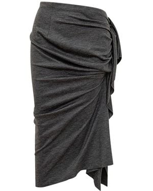 Fabiana Filippi Asymmetrical Draped Skirt - Black