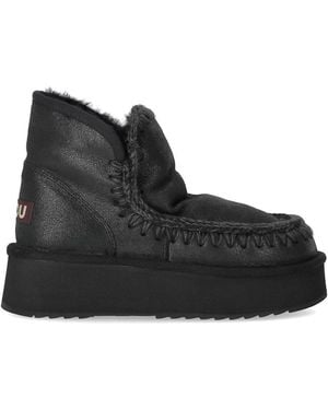 Mou Mini Eskimo Platform Black Boot
