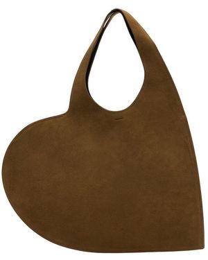Coperni Double Heart Shoulder Bag - Brown