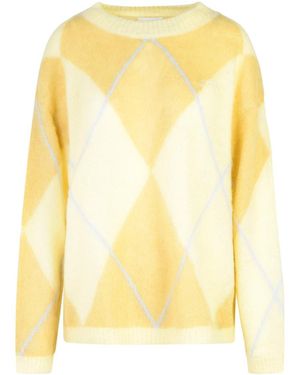 Ganni Mohair Blend Sweater - Yellow