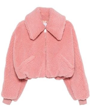 Givenchy Faux-Shearling Cropped Jacket - Pink