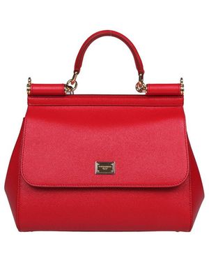 Dolce & Gabbana Handbag From The Sicily Line - Red