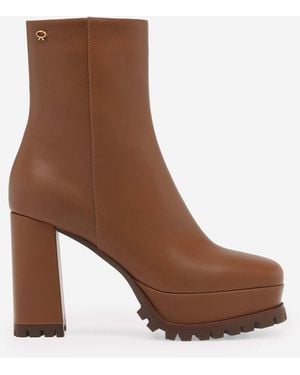 Gianvito Rossi Harlem Booties - Brown