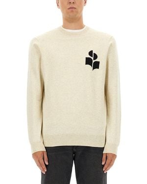Isabel Marant Jersey With Logo - Natural