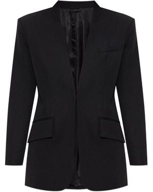 The Attico Wool Gabardine Jacket - Black