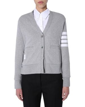 Thom Browne 4 Bar Cardigan - Grey