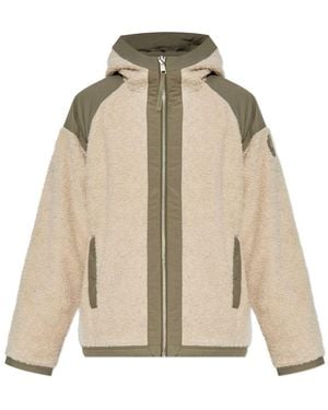 Canada Goose Wool Blend Reversible Bomber Jacket - Natural