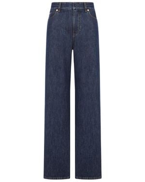 Fendi Jeans Ff Padded Denim - Blue