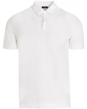Zanone 'ice Cotton' Polo Shirt - White