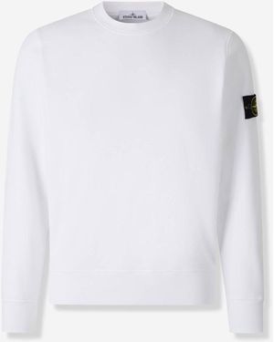Stone Island Round Neck Sweatshirt - White