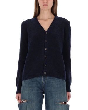 Maison Margiela Wool Cardigan - Blue
