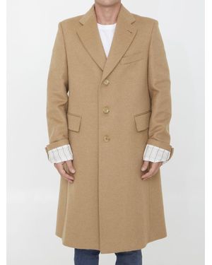 Gucci Camel Wool Coat - Natural