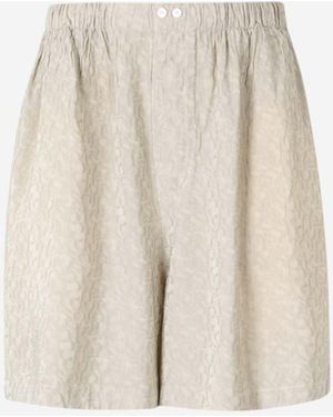 Acne Studios Monogram Bermuda Shorts - Natural
