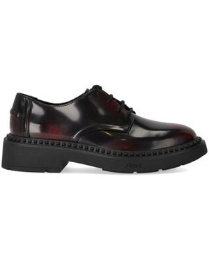 Ash Mercury/Burgundy Lace-Up Shoe - Black