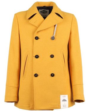 Camplin Double-Breasted Coat - Yellow