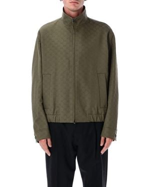 Gucci Forest Gg Canvas Bomber Jacket - Green