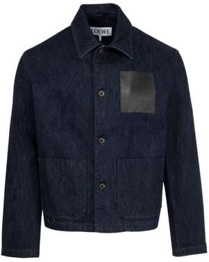 Loewe Anagram Denim Cotton Jacket - Blue