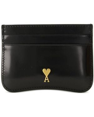 Ami Paris Slg Paris Paris Card Holder - Black