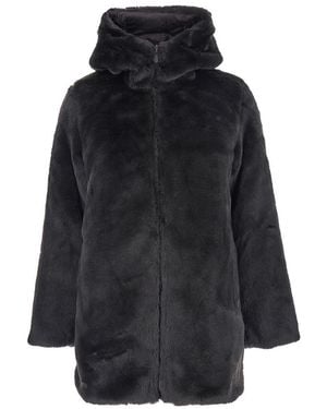 Save The Duck 'Bridget' Reversible Jacket With Front Zip Closure - Black