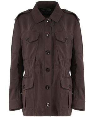 Tom Ford Wool Blend Jacket - Brown