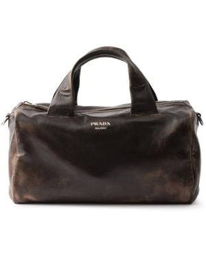 Prada Nappa Leather Duffle Bag - Black