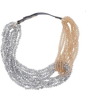 Antonelli 'Cleopatra' And Necklace With Beaded Design - White