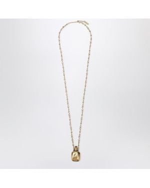 Chloé Vintage Gold Elixir Pendant Necklace - White