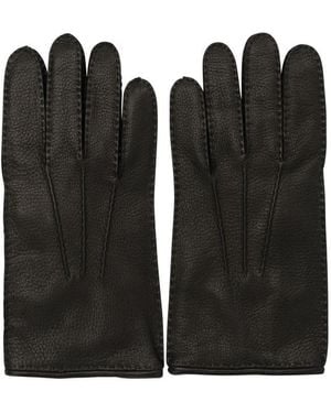 Restelli Leather Gloves "49/F" - Black