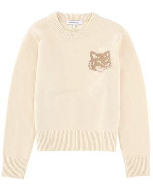 Maison Kitsuné "Fox Head" Jumper - Natural