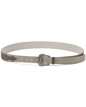 Brunello Cucinelli Leather Western Belt - Grey