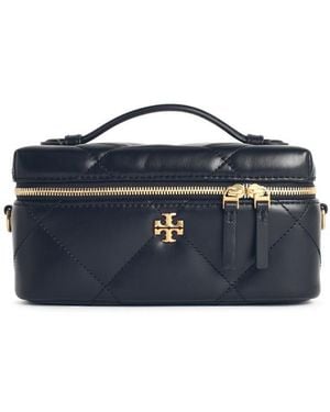 Tory Burch 'Kira' Leather Beauty Case - Blue