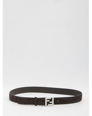Fendi Squared Ff Belt - White
