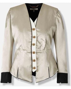 Chloé Blazer With Structured Cuts - Natural