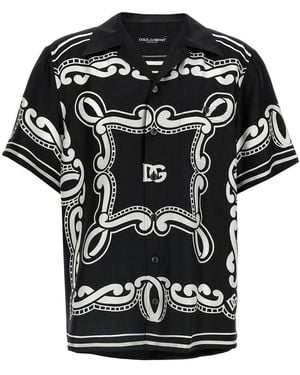Dolce & Gabbana Bandana Silk Shirt - Black