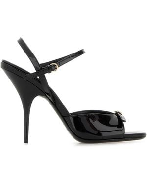 Miu Miu Black Leather Sandals